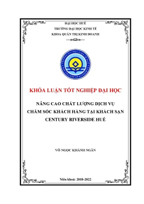 Nâng cao chất lượng dịch vụ khách hàng tại Century