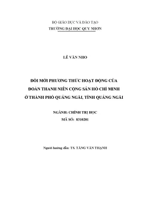 Đổi Mới Phương Thức Hoạt Động Của Đoàn Thanh Niên Cộng