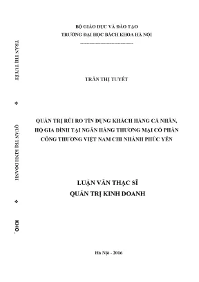 Quản Trị Rủi Ro Tín Dụng Khách Hàng Cá Nhân Tại Ngân