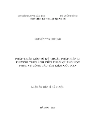 Phát Triển Kỹ Thuật Phát Hiện Dị Thường Trên Ảnh Viễn 