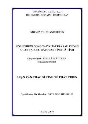 Nâng cao hiệu quả công tác kiểm tra sau thông quan tại