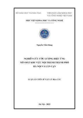 Nghiên Cứu Hiệu Ứng Nền Đất Khu Vực Nội Thành Hà Nội