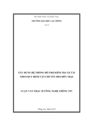 Hệ Thống Kiểm Tra An Toàn Vận Chuyển Heo Bằng Công Nghệ