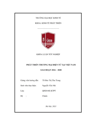 Phát Triển Thương Mại Điện Tử Tại Việt Nam Giai Đoạn