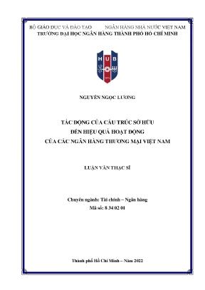 Tác Động Của Cấu Trúc Sở Hữu Đến Hiệu Quả Hoạt Động Của