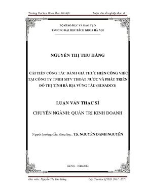 Cải Tiến Công Tác Đánh Giá Thực Hiện Công Việc Tại Công
