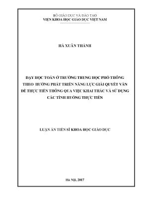 Phát Triển Năng Lực Giải Quyết Vấn Đề Thực Tiễn Trong