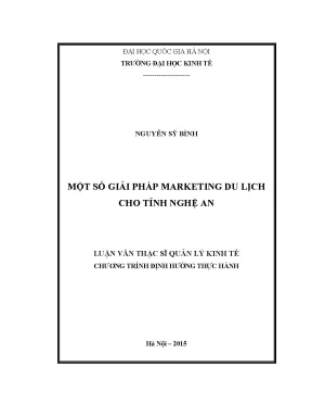 Giải Pháp Marketing Du Lịch Tỉnh Nghệ An: Nâng Cao Sức
