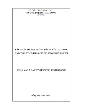 Các Nhân Tố Ảnh Hưởng Đến Động Lực Làm Việc Tại Công Ty