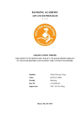 Tác Động Của Chính Sách Tiền Tệ Đến Lợi Nhuận Ngân Hàng 