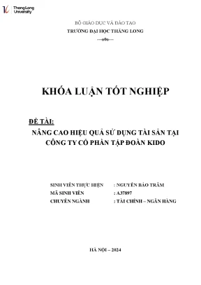 Nâng Cao Hiệu Quả Sử Dụng Tài Sản Tại Công Ty Cổ Phần