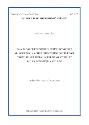Nghiên Cứu Qui Trình Định Lượng Đồng Thời Allopurinol và 