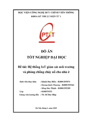 Hệ thống IoT giám sát môi trường và phòng chống cháy nổ 