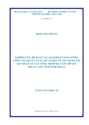 Giải Pháp Tăng Cường Quản Lý Dự Án Đầu Tư Xây Dựng Tại