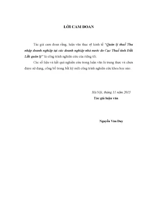 Quản lý thuế thu nhập doanh nghiệp tại Đắk Lắk: Nghiên