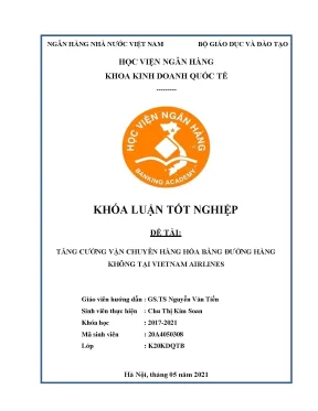 Tăng Cường Vận Chuyển Hàng Hóa Bằng Đường Hàng Không Tại