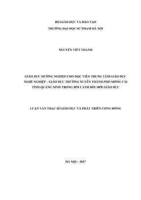 Giáo Dục Hướng Nghiệp Cho Học Viên Tại Trung Tâm Giáo 