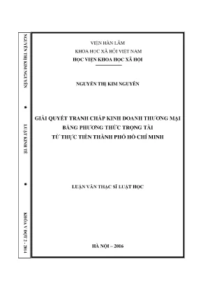Giải Quyết Tranh Chấp Kinh Doanh Thương Mại Bằng Trọng