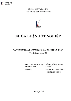 Nâng Cao Hoạt Động Kho Hàng Tại Bưu Điện Tỉnh Bắc Giang