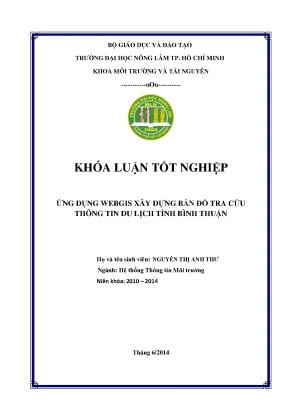 Ứng Dụng WebGIS Xây Dựng Bản Đồ Du Lịch Tỉnh Bình Thuận