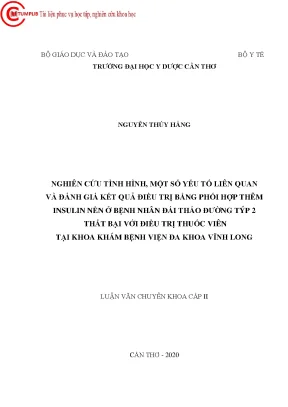 Nghiên Cứu Kết Quả Điều Trị Đái Tháo Đường Týp 2 Bằng