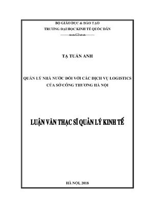 Quản Lý Nhà Nước Đối Với Dịch Vụ Logistics Tại Hà Nội