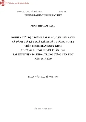 Nghiên Cứu Kiểm Soát Đường Huyết Trên Bệnh Nhân Nguy