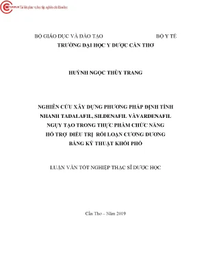 Nghiên Cứu Phương Pháp Định Tính Nhanh Tadalafil, 