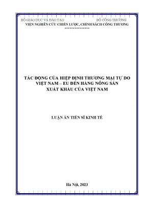Tác Động Của Hiệp Định Thương Mại Tự Do Việt Nam – EU