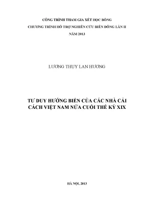 Tư Duy Hướng Biển Của Các Nhà Cải Cách Việt Nam Nửa Cuối