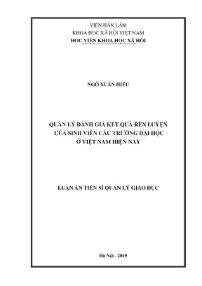 Quản Lý Đánh Giá Kết Quả Rèn Luyện Sinh Viên Đại Học