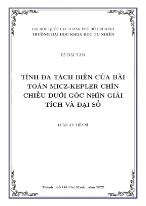 Nghiên cứu Tính Đa Tách Biến của Bài Toán MICZ-Kepler