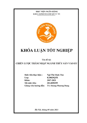 Chiến Lược Thâm Nhập Ngành Thủy Sản Vào Thị Trường EU