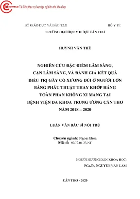 Nghiên Cứu Kết Quả Điều Trị Gãy Cổ Xương Đùi Bằng Phẫu