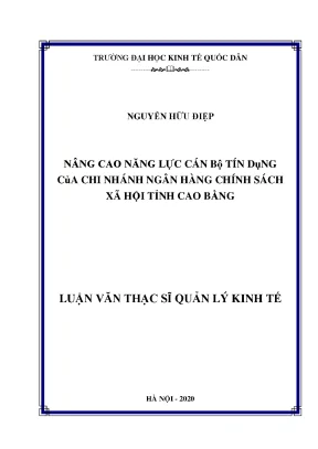Nâng Cao Năng Lực Cán Bộ Tín Dụng Tại Ngân Hàng Chính