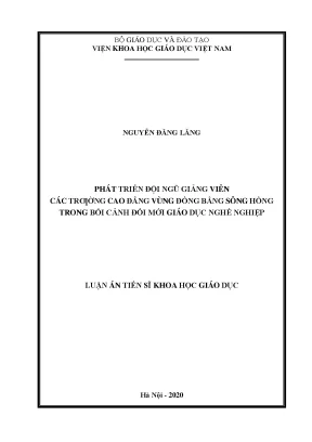 Phát Triển Đội Ngũ Giảng Viên Cao Đẳng Vùng Đồng Bằng