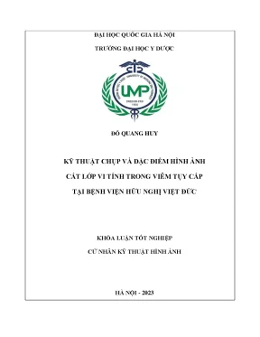 Kỹ Thuật Chụp Cắt Lớp Vi Tính Trong Viêm Tụy Cấp Tại