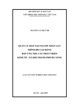 Quản Lý Đào Tạo Nguồn Nhân Lực Cao Đẳng Đáp Ứng Nhu Cầu