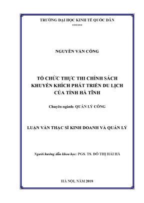 Chính Sách Khuyến Khích Phát Triển Du Lịch Tỉnh Hà Tĩnh: