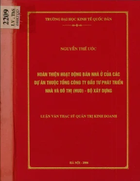 Phân Tích và Hoàn Thiện Hoạt Động Bán Sản Phẩm Nhà Ở Tại