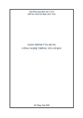 Giáo Trình Ứng Dụng Công Nghệ Thông Tin Cơ Bản Tại