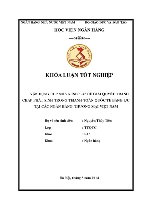 Giải Quyết Tranh Chấp Thanh Toán Quốc Tế Bằng L/C: Vận