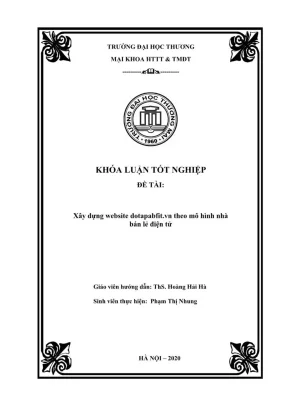 Xây Dựng Website Dotapabfit.vn Theo Mô Hình Bán Lẻ Điện Tử