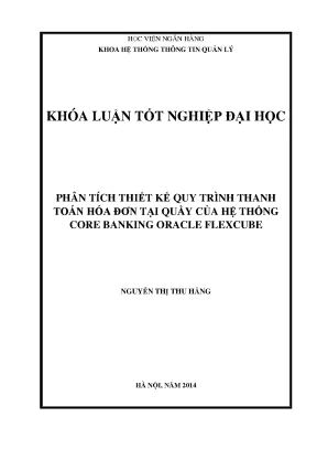 Phân Tích Quy Trình Thanh Toán Hóa Đơn Tại Quầy Hệ Thống