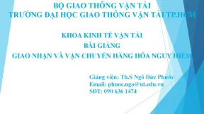 Hướng Dẫn Vận Chuyển Hàng Hóa Nguy Hiểm Tại Trường Đại 