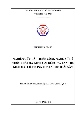 Cải Thiện Công Nghệ Xử Lý Nước Thải Mạ Kim Loại Đồng