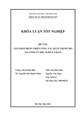 Giải Pháp Hoàn Thiện Quản Trị Rủi Ro Tại Công Ty DHL