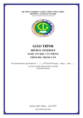 Giáo Trình Internet cho Sinh Viên Trung Cấp Nghề Tin Học 