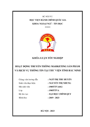 Hoạt động truyền thông marketing tại Thư viện Tỉnh Bắc Ninh