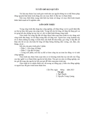 Giáo Trình Gia Công và Lắp Đặt Cốt Thép trong Xây Dựng